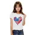 thumbnail image 2 of GERsome Unisex Kids American Flag Short Sleeve T-Shirts Boys Girls 4th of July Patriotic Crew Neck Pullover Tops, 3-4 Years, 2 of 6