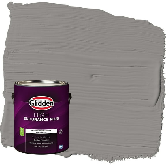 Glidden HEP Antique Silver / Grey Semi-Gloss Interior Paint with Primer, 1 Gallon