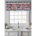 thumbnail image 4 of 4th of July Star Curtain Valances for Windows, Independence Day American Flag Vintage Kitchen Valance Window Treatment, Light Filtering Block Curtains for Bathroom/Bedroom/Living Room 42'' x 12'', 4 of 9