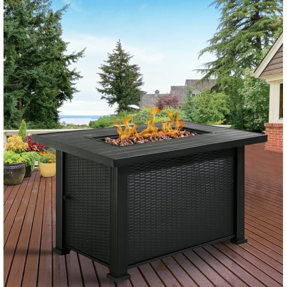 Merakii 42" Rectangular Outdoor Propane Fire Pit Table