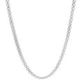thumbnail image 4 of 3mm Solid .925 Sterling Silver Flat Bismark Choker Chain Necklace, 16 inches, 4 of 7