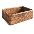 thumbnail image 2 of 3X Hand-Woven Wicker Basket Fruit, Tea and Bread Basket Rectangular Storage Box for Cosmetics, 2 of 5
