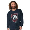 thumbnail image 4 of Soccer Player USA American Nation Plus Size Long Sleeve Graphic Tee Shirt Brisco Brands 2X, 4 of 6