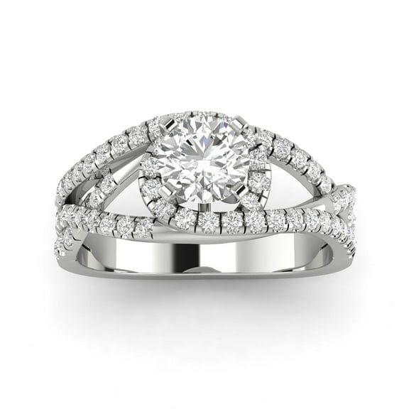 1.00ctw Diamond Halo Engagement Ring in 14k  White Gold