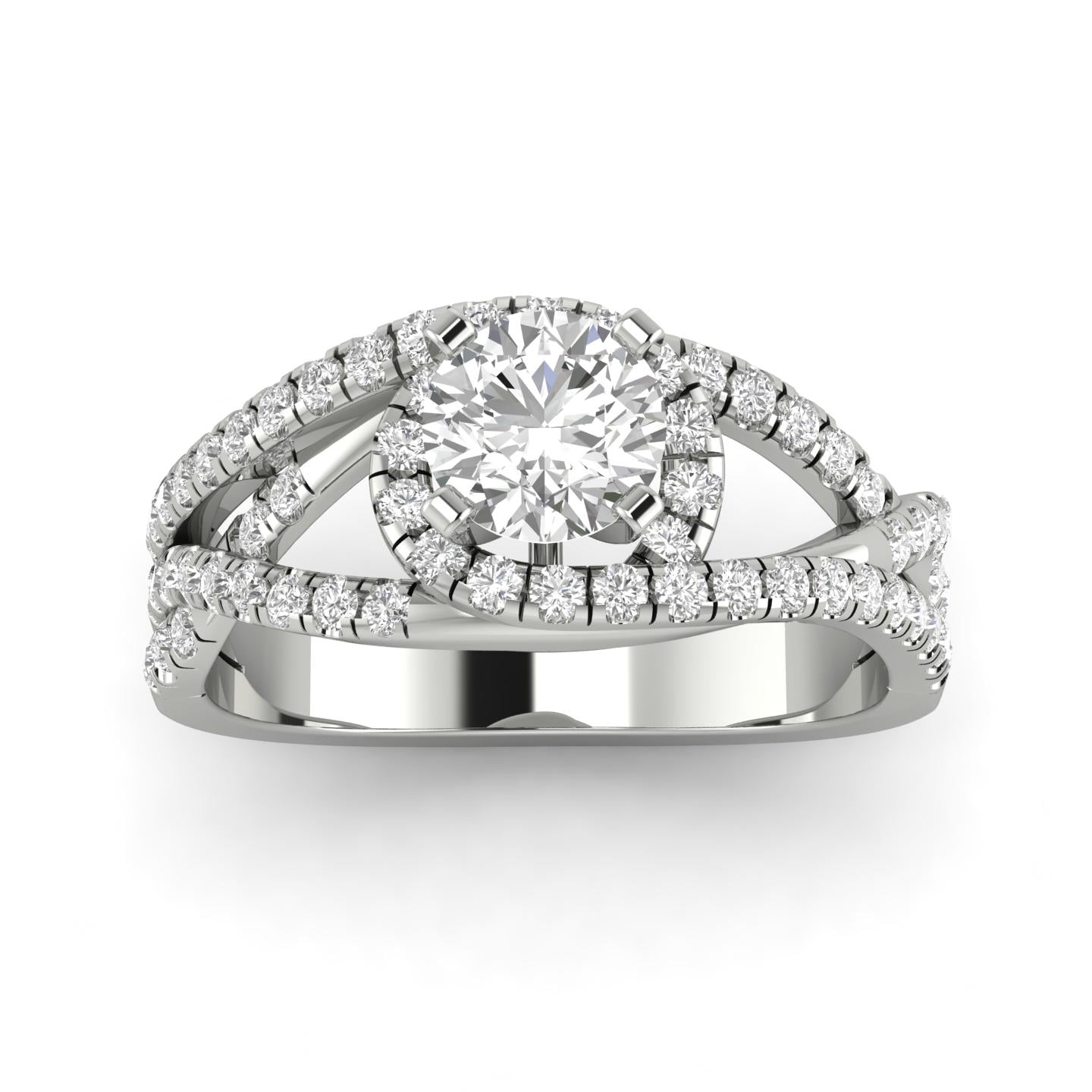 1.00ctw Diamond Halo Engagement Ring in 14k White Gold