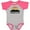 Heather and Hot Pink, variant on Charlotte North Carolina Skyline Boys or Girls Baby Bodysuit