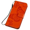 thumbnail image 6 of Galaxy S20 Ultra 5G Case, S20 Ultra Wallet Case, Allytech Pretty Retro Embossed Butterfly PU Leather Book Style Protection Slim Folio Flip Case Cover for Samsung Galaxy S20 Ultra 6.9", Orange, 6 of 9