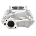 thumbnail image 2 of Edelbrock Intake Manifold 2121 Performer; Idle-5500 RPM Range; Dual-Plane/Non-EGR; 4-Barrel Square-Bore Carburetor; Aluminum; Natural, 2 of 6