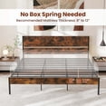 thumbnail image 6 of Costway King Size Bed Frame with Wooden Headboard Under-Bed Storage No Box Spring Needed, 6 of 11