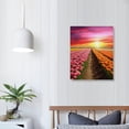 thumbnail image 3 of Shiartex  Canvas Print Wall Art Netherlands Sunset Vibrant Tulip Fields Nature Wilderness Photography Realism Decor Landscape Relax/Calm Zen Multicolor for Living Room, Bedroom, Office -16x20In, 3 of 3