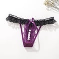 thumbnail image 2 of Culotte pour Femmes à Moins de 10 Culottes pour Femmes String Aguichant en Dentelle Transparente pour Femmes Culotte Taille Basse pour Dames avec Perles, 2 of 3
