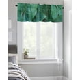 thumbnail image 4 of Kitchen Cafe Valance Curtain for Small Windows,Rustic Green Leaves Summer Tropical Plant Rod Pocket Short Valances Farm Country Style Window Treatment Panel for Living Room/Bedroom/Bathroom,42x12in, 4 of 9