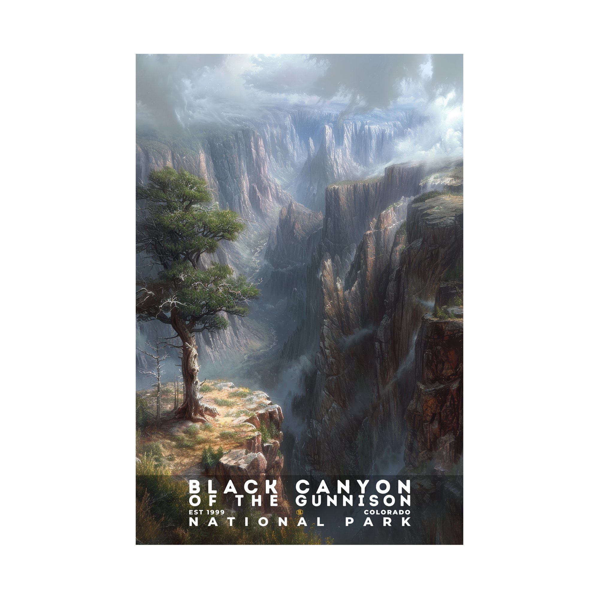 ELNEIT - Black Canyon of the Gunnison National Park Poster, Unframed Matte Paper, S12