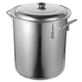 thumbnail image 2 of Stainless Steel Thick Stockpot Large Capacity Soup Pot Multipurpose Rice Bucket With Lid (strip-type Handle) (22cm), 2 of 5