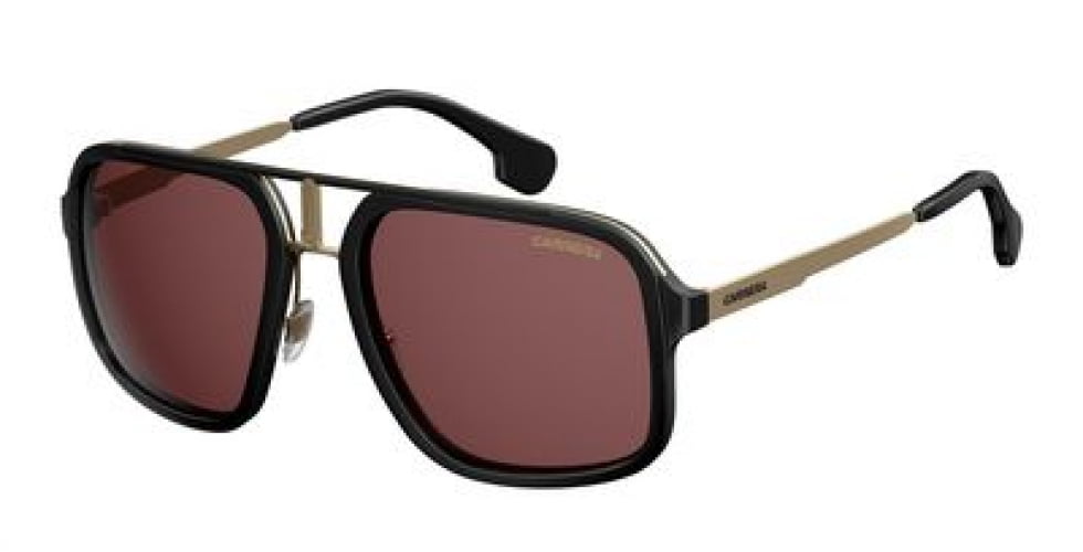 Carrera Men's 1004S 1004/S 2M2W6 Black/Gold Pilot Polarized Sunglasses 57mm 