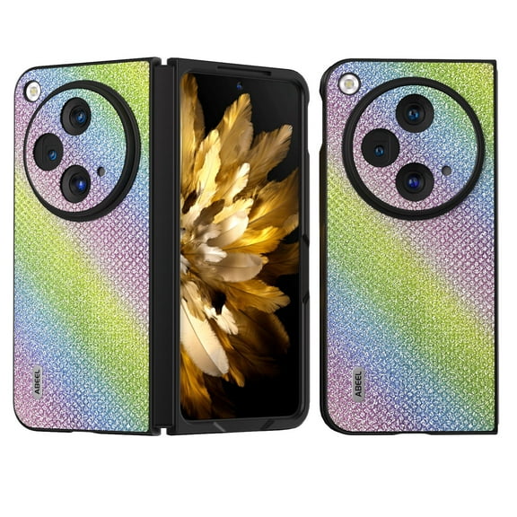 Dteck Case for OnePlus Open, Ultra Slim Shiny Glitter Diamond Protective Cover for OnePlus Open,Rainbow