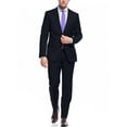 thumbnail image 5 of Nicoletti Mens Suit Slim Fit 2 Piece Two Button Working Buttonholes Jacket Night Navy, 5 of 5
