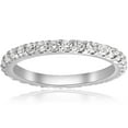 thumbnail image 1 of 1ct Diamond Eternity Ring 14K White Gold Womens Stackable Wedding Band, 1 of 4