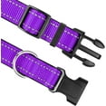 thumbnail image 5 of Koreshion Reflective Dog Collar,Soft Neoprene Padded Breathable Nylon Pet Collar Adjustable for Medium Dogs, Purple, XL, 5 of 6