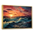 thumbnail image 2 of Designart "Sunset On The Rainbow Beach II" Ocean Floater Framed Canvas Art Print, 2 of 5