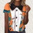 thumbnail image 2 of Camisetas Casuales de Manga Corta de la Tripulación Cuello Impreso Gráfico Tee Ligero Superior 95% Poliéster 5% Elastano, Uso Diario Camiseta Cómoda para Todo el Año, 2 of 8