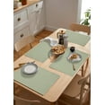 thumbnail image 5 of Sage Green Geometric Placemats Set of 6,Washable Woven Burlap Cloth Fabric Placemat for Square/Rectangle/Round/Oval Dining Table,Easy Clean Place Mats for Toddlers,Kids Modern Casual Creative Stripes, 5 of 6