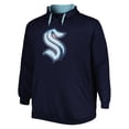thumbnail image 2 of Men's Deep Sea Blue Seattle Kraken Big & Tall Fleece Pullover Hoodie, 2 of 3