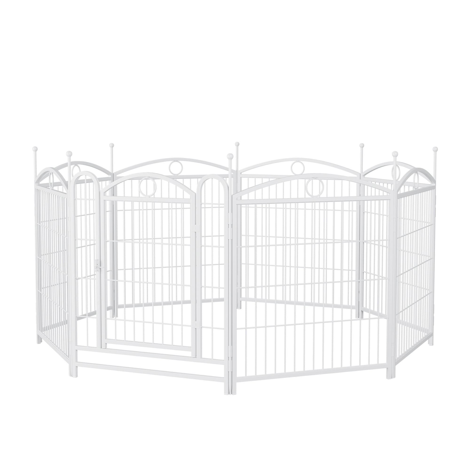 32 inch 8 Panels Dog Playpen Indoor Pet Dog Fence Outdoor Exercise Pen with Doors for Dog Fence Puppy Pen