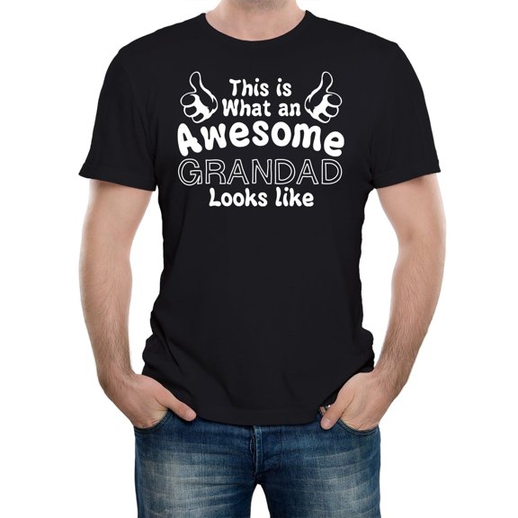 Reality Glitch This is What an Awesome Grandad Looks Like Mens Novelty Slogan Grandad T-Shirt Gift