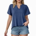 thumbnail image 2 of Women Oversized T Shirts Short Sleeve Summer Casual Loose Top Basic Tee with Pocket Fashion Casual Short Sleeve Shirts Classic Fit Crew Neck Tees Tops, 2 of 7