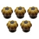 thumbnail image 1 of 5 tiradores de cajón de cerámica de estilo europeo, pomos de muebles con forma de calabaza Vintage amarillos con tornillos, 1 of 5