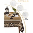 thumbnail image 2 of Brown Southwest Table Cloth, Boho Aztec Ethnic Abstract Geometric Waterproof Tablecloth for Rectangle Tables, Reusable Washable Fabric Table Cover for Restaurant Kitchen Dining Tables 52"x70", 2 of 6