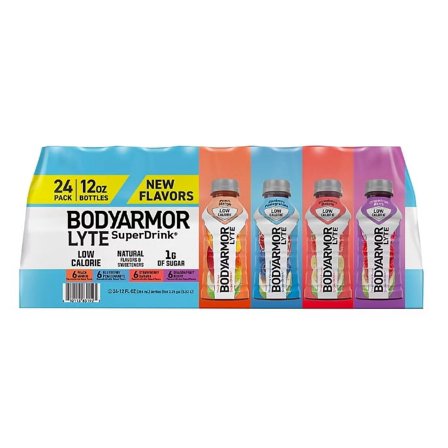 Dana Market - BODYARMOR LYTE Sports Drink Variety Pack 12 fl. oz. Peach Mango, Strawberry Banana, Blueberry Pomegranate, Dragonfruit Berry (Pack of 24)