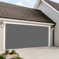 thumbnail image 4 of Pure Dark Grey Garage Door Cover Banner 7 x 16 FT, Simple Solid Color Garage Door Curtains Backdrop with Grommets for Indoor Outdoor Wall Party Porch Yard Decorations Background, 4 of 9