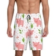 thumbnail image 3 of Lsque Funny Little Pigs Mens Sleep Pajama Shorts,Short Pajama Pants, Cotton Ultra-Soft Knit-Large, 3 of 9