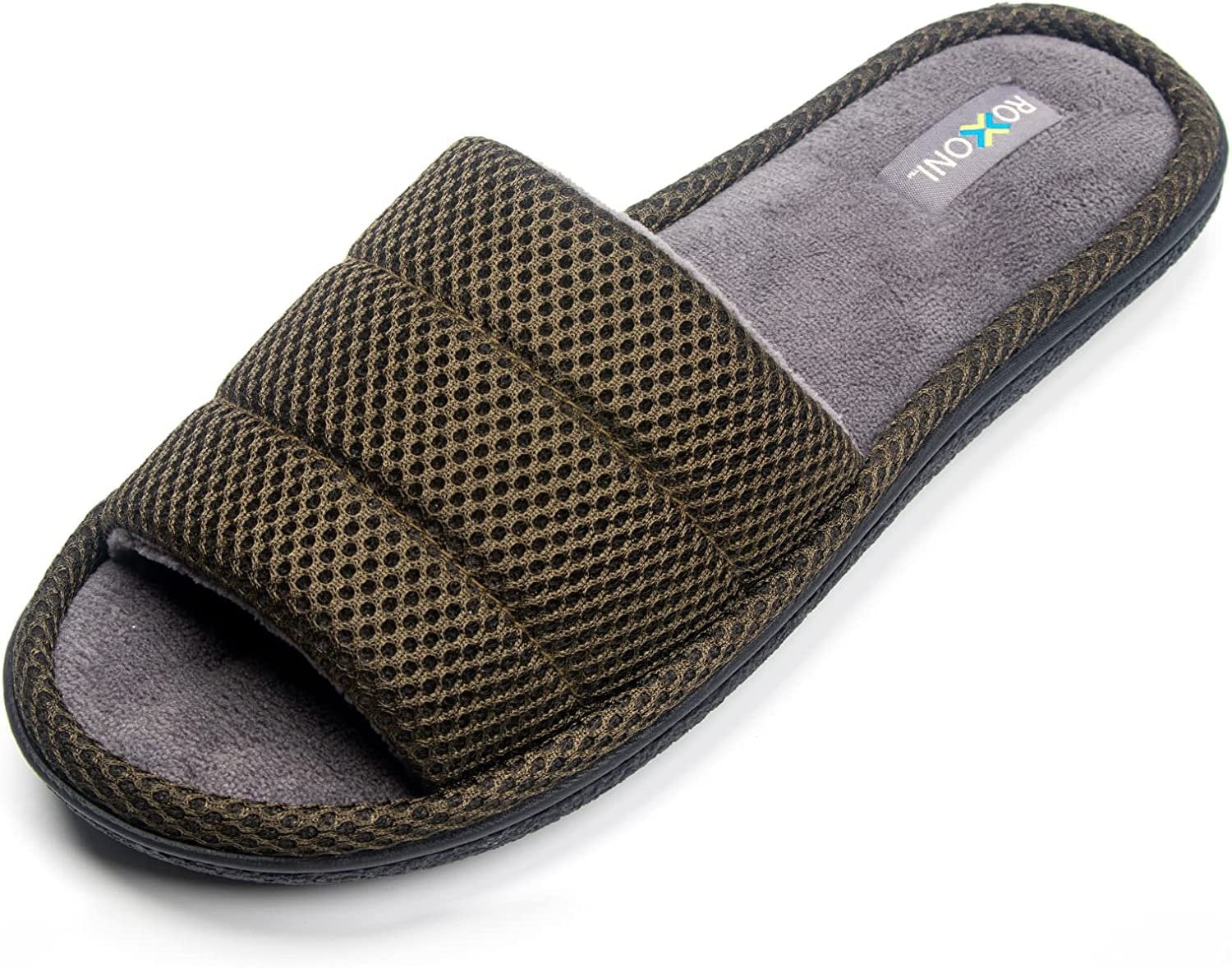 Roxoni Unisex Slippers for Men Plush Slippers for Men Open Toe House Slippers for Superior