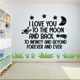 thumbnail image 3 of I Love You To The Moon And Back To Infinity And Beyond Forever And Ever - Sweet Quotes Vinyl Wall Art Wall Decal Wall Sticker For Home Design Nursery Bedroom Office Décoration Size (40x40 inch), 3 of 3