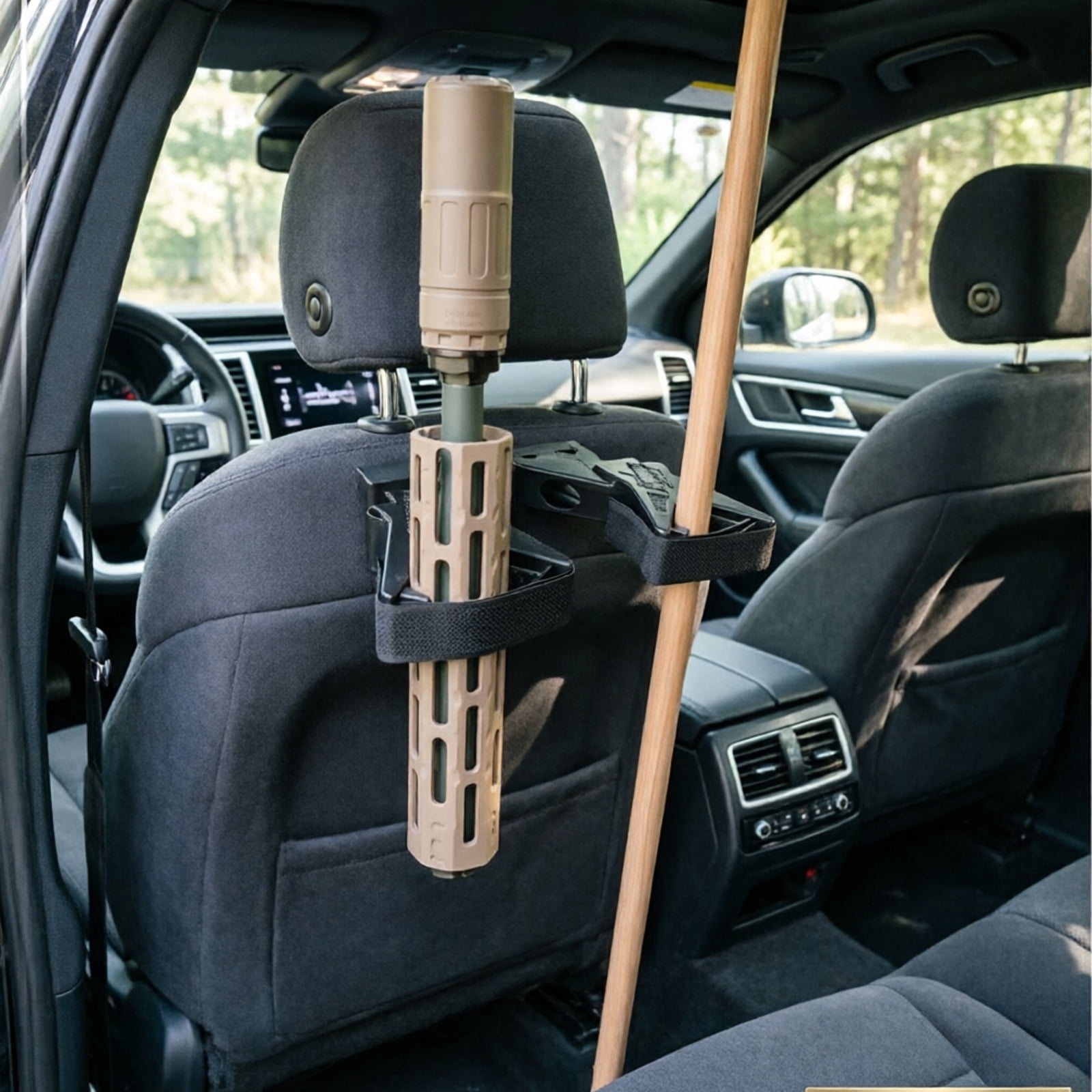 Stable Headrest Mount Gun Rack Universal Seat Back Vertical Guns Holder Adjustable Vehicle Storage