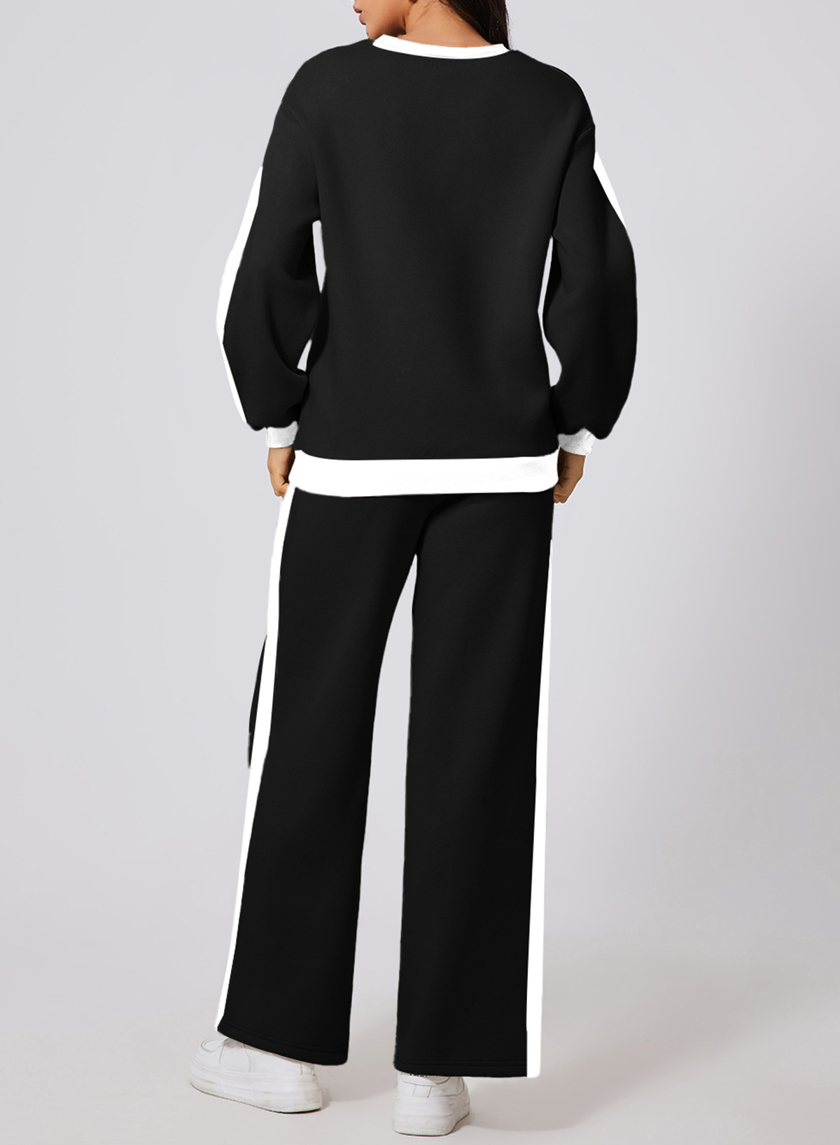 SHEWIN Women's 2-Piece Fleece Sweatsuit Set photo 6