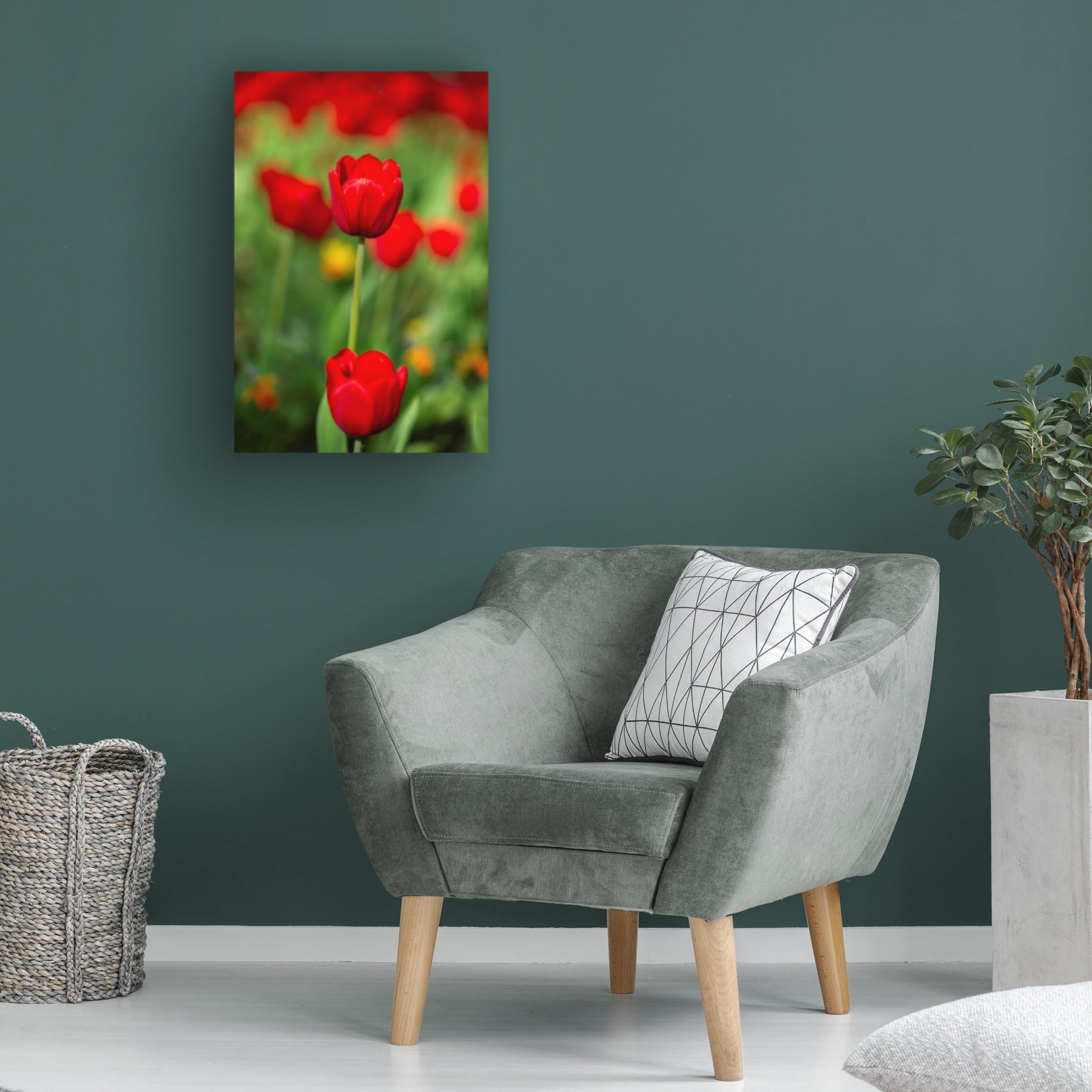 Trademark Fine Art engin akyurt red tulips Canvas Wall Art