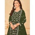 thumbnail image 2 of Timeless Festive Wear Green Embroidered Anarkali Suit Set, 2 of 2