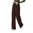thumbnail image 2 of Sokhug High Waist Wide Leg Athletic Pants for Women Soft Stretch Straight Leg Yoga Trousers Casual Quick Dry Slim Fit Loungewear Pants, 2 of 5