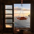 thumbnail image 4 of Leather Bird Feeder Hanging Outdoor Patio Garden Decoration With Metal Chain For Bird Feeding, 4 of 5
