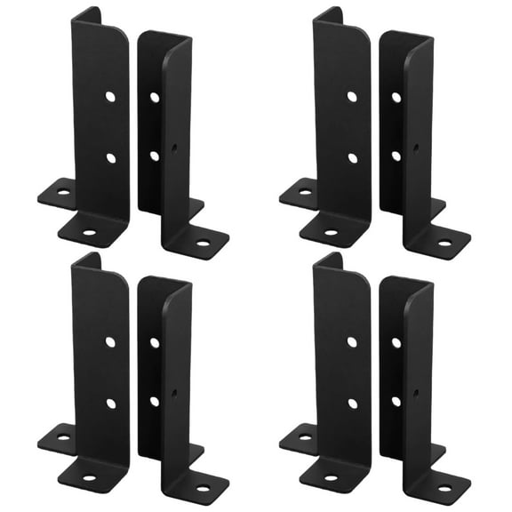 8 Pcs Pergola Post Brackets, Metal L-Shaped Fence Post Bracket for 4 x 4 Wooden Posts, Easy Install for Garden Fences, Decks, and Pergola Frames