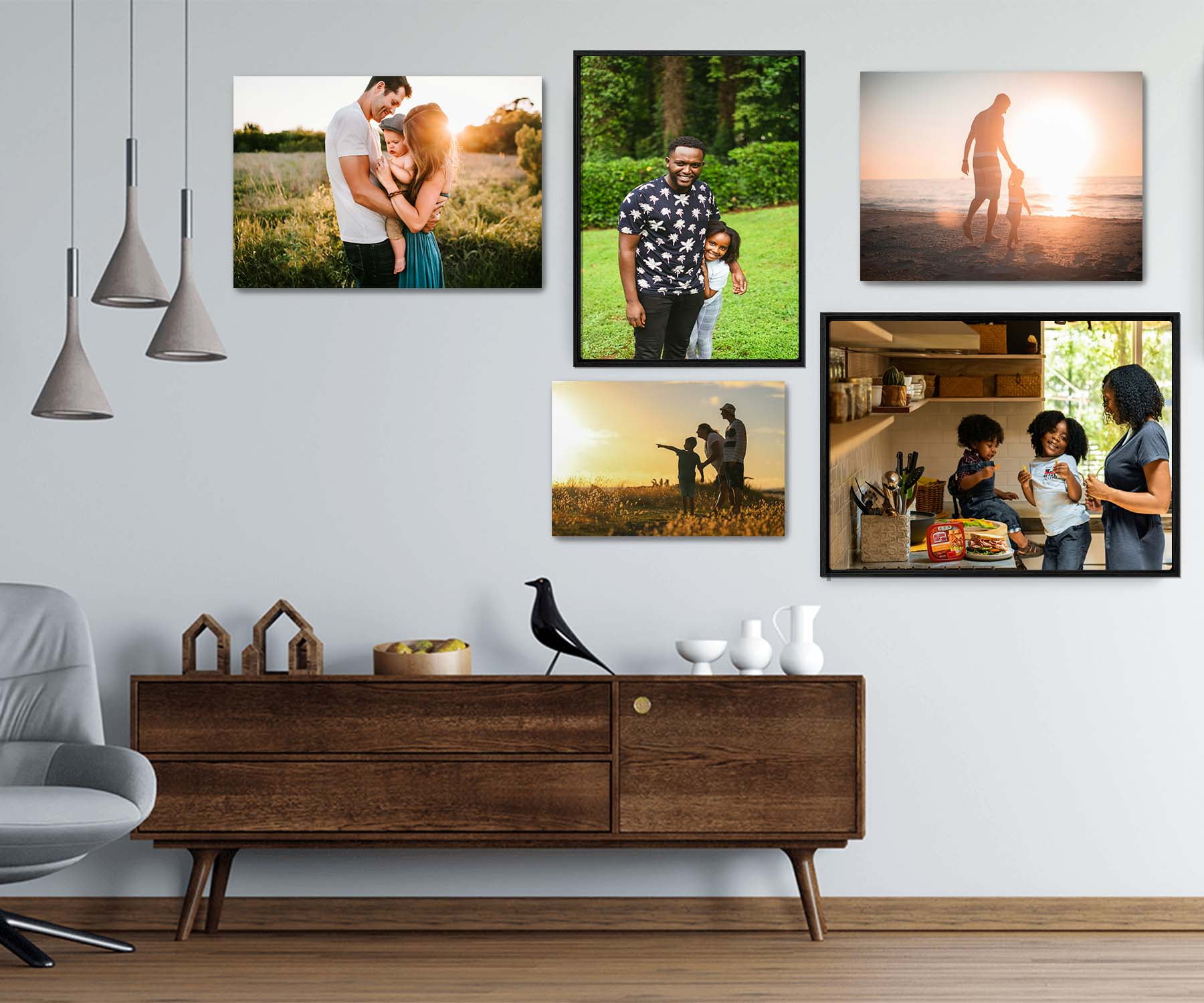 Custom Canvas Prints with Your Photo Personalized Picture To Canvas Print Wedding Baby Pet Family Picture Framed Wall Art
