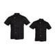 thumbnail image 1 of Conjunto de chaquetas de 2 piezas, s de cocinero de manga corta, uniformes, camisas de trabajo, ropa negra (XL, XXL) Macarena Chaqueta de chef Mangas cortas, 1 of 8