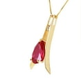 thumbnail image 2 of Galaxy Gold 14K Solid Yellow Gold 14" Necklace with 1.7 Carat Natural Ruby, 14"-24" Sizes, July Birthstone, Symbol of Passion, 2 of 2