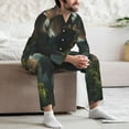 thumbnail image 7 of Vsdgher Forest Stone-Colored Dragon Mens Pajama Set, Soft Warm Long Sleeve Sleepwear, Cozy Button-Down Pjs for Men-X-Large, 7 of 7