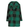thumbnail image 4 of TKLPEHG Fleece Jacket Women Plaid Flannel Button Up Shacket Jacket Long Sleeve Outerwear Comfy Warm Winter Coats Loose Fit (Green,S), 4 of 9