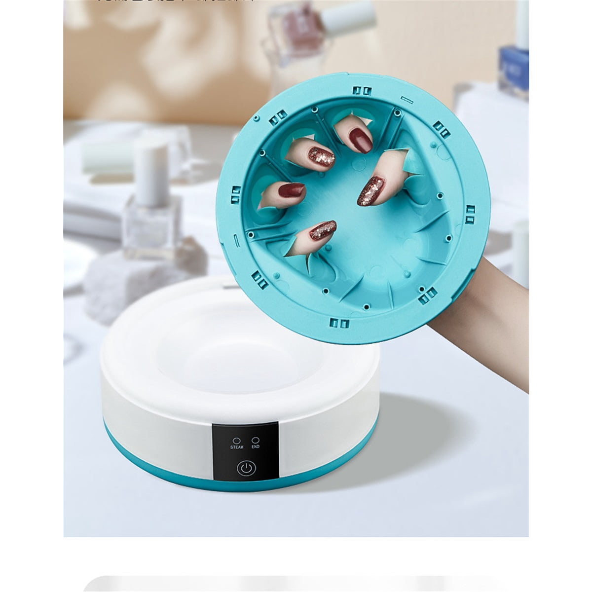 Nail Polish Remover Machine: Nail Soaking Bowl & Acetone Nail Polish Remover Gel Nail Remover Machine with Nail Soak off Bowl Soaker Tech Acrylic Nail Remover Steam Salon Home DIY